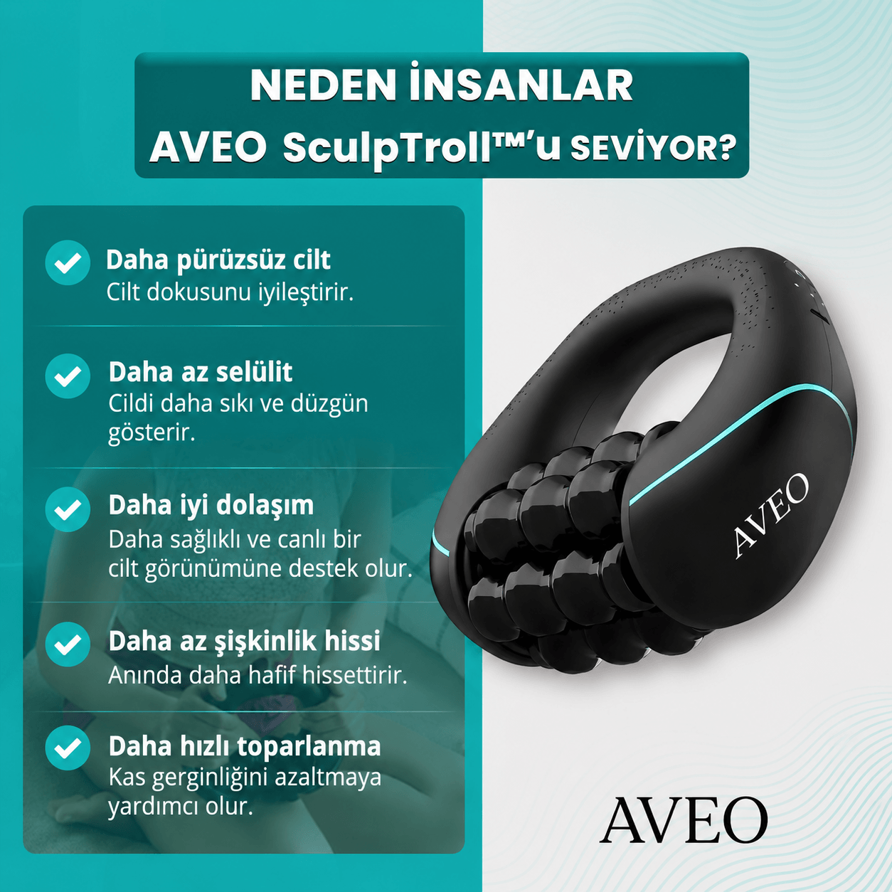 AVEO I Evde Selülit Masaj Aleti